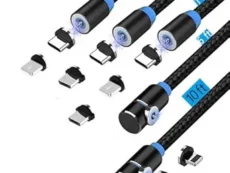 Magnetic Charging Cable, Magnetic Phone Charger,2-in-1 USB Magnetic Cable