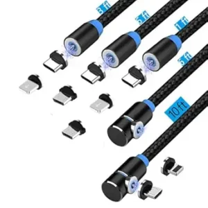 Magnetic Charging Cable, Magnetic Phone Charger,2-in-1 USB Magnetic Cable