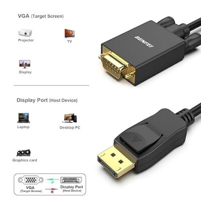 DisplayPort to VGA Cable