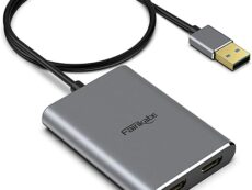  USB 3.0 to Dual HDMI Adapter 4K 30Hz, USB to HDMI Adapters for 2 Monitors/TV, USB A to HDMI Splitter 