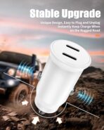 Dual Type C car charger