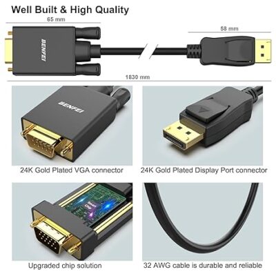 DisplayPort to VGA Cable