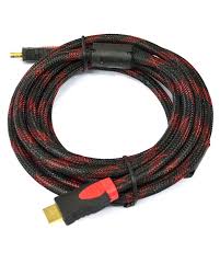 HDMI to HDMI Cable – 5M High-Speed 4K HDMI Cable for TV, Monitor, Projector, Laptop, Gaming Console Connect your devices with confidence using this 5-meter High-Speed HDMI to HDMI Cable, designed for exceptional video and audio performance over longer distances. Perfect for home theater systems, gaming setups, office presentations, and professional AV installations, this cable supports Ultra HD 4K resolution, 3D video, and multi-channel digital audio — delivering a smooth, lag-free experience in every use case. Whether you're streaming, gaming, or presenting, this HDMI 1.4/2.0 compliant cable ensures stable signal transmission with enhanced durability, shielding, and gold-plated connectors to minimize interference and maximize picture and sound quality. Key Features: 📺 Supports 4K Ultra HD: Compatible with 4K@30Hz, 1080p Full HD, 3D, and lower resolutions — ideal for high-definition video playback and immersive visuals. 🔊 Rich Digital Audio: Transmits high-quality surround sound, including formats like Dolby TrueHD and DTS-HD Master Audio, for a true cinematic experience. ⚡ High-Speed Data Transfer: Supports HDMI bandwidths up to 10.2 Gbps (HDMI 1.4) or 18 Gbps (HDMI 2.0), ensuring reliable, high-speed signal transmission for video and audio. 🔌 Universal Compatibility: Works with all HDMI-enabled devices including: Smart TVs, UHD/4K TVs Monitors and Projectors Laptops, PCs Blu-ray/DVD players PS5, PS4, Xbox Series X/S, Nintendo Switch Streaming devices (Roku, Fire Stick, Apple TV) 💪 Durable & Shielded Construction: Features gold-plated connectors, triple-layer shielding, and a rugged PVC or braided outer jacket to resist signal degradation and withstand frequent use. 📏 Extended 5M Length: Ideal for setups requiring long-distance connections, such as wall-mounted TVs, conference rooms, or classroom installations — without compromising signal integrity. Specifications: Length: 5 meters (16.4 feet) Connectors: HDMI Male to HDMI Male Resolution Support: Up to 4K @ 30Hz (HDMI 1.4) or 4K @ 60Hz (HDMI 2.0) Audio Support: Dolby TrueHD, DTS-HD, multi-channel audio Material: PVC or braided exterior, gold-plated tips Compatibility: Universal HDMI devices Bandwidth: Up to 18 Gbps (version-dependent) Ideal For: Home theater systems, long-distance HDMI connections, office AV setups, gaming rigs, and large-screen presentations where quality and length are essential.