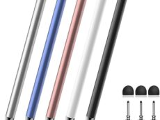 Stylus (5 Pcs), 2-in-1 Stylus Pen for Touch Screen, High Precision and Sensitivity, Suitable for iPhone/ipad/Android Tablets, Compatible with All Touch Screens (Black/White/Blue/Rose Gold/Silver)