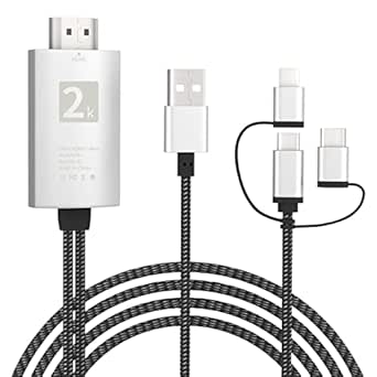 3 in 1 Hdmi Cable Adapter, Tlsdosp 1080P USB Type C to Hdmi Adapter