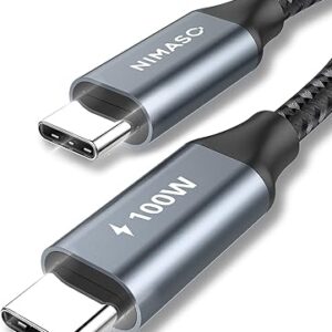 USB C to USB C Cable 3M, USB Type C Cable 100W 20V/5A PD Fast Charging Cable Lead for iPhone 15,MacBook Air/Pro iPad Pro/Air/Mini 6,Galaxy S23 Ultra/S22, Pixel 7 Pro, Huawei Mate 60 Pro