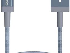 Basics USB-A to Lightning Charger Cable, Nylon Braided Cord, MFi Certified Charger for Apple iPhone 14 13 12 11 X Xs Pro, Pro Max, Plus, iPad, 6 Foot, Dark Gray