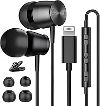 Guguearth Lightning earphone for iPhone, MFi Certified in-Ear Lightning Earphones for iPhone