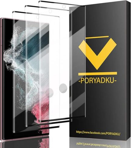 Tempered Glass Screen Protector for Samsung Galaxy S22 Ultra – Full Curve Coverage, HD Clarity, Ultrasonic Fingerprint Compatible Safeguard your Samsung Galaxy S22 Ultra’s curved display with this ultra-clear tempered glass screen protector—engineered for full coverage, premium durability, and seamless fingerprint sensor compatibility. Designed to keep your screen flawless without affecting clarity or touch sensitivity. Key Features: Made for Galaxy S22 Ultra (6.8") Custom-designed to fit the unique curved edges of the Galaxy S22 Ultra, with precise cutouts for front camera and sensors. Ultrasonic Fingerprint Sensor Support Specifically crafted to work flawlessly with Samsung’s ultrasonic in-display fingerprint sensor for fast, secure unlocking. 9H Hardness Tempered Glass Provides top-tier scratch and drop resistance to protect your screen from daily wear, accidental drops, and sharp objects. HD Transparency & True Color Display Maintains 99.9% light transmittance for ultra-clear visuals, preserving the deep contrast and vivid colors of the AMOLED 2X display. Ultra-Thin & Touch Sensitive Only 0.33mm thick, ensuring smooth and accurate touch response, swipes, and gestures. Smudge-Resistant Coating Oleophobic layer helps prevent fingerprint marks, smudges, and oil buildup—making the screen easy to clean and maintain. Case Friendly Design Slightly smaller than the full screen to ensure compatibility with most Galaxy S22 Ultra cases—no lifting or edge bubbling. Easy, Bubble-Free Installation Includes an installation frame and cleaning tools to ensure perfect alignment and a bubble-free finish—even for first-time users. Package Includes: 1x Tempered Glass Screen Protector for Samsung Galaxy S22 Ultra 1x Wet Wipe 1x Microfiber Cleaning Cloth 1x Dust Removal Sticker 1x Alignment Frame Step-by-Step Installation Instructions Why It’s the Right Choice: The Galaxy S22 Ultra’s immersive display deserves serious protection. This screen protector preserves your device’s premium look and feel while guarding it against scratches, smudges, and everyday impact. Crystal-clear protection. Engineered for Galaxy S22 Ultra.