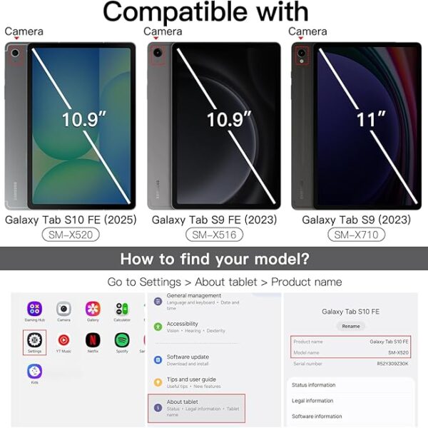 Samsung Galaxy Tab S9 FE standard screen protector