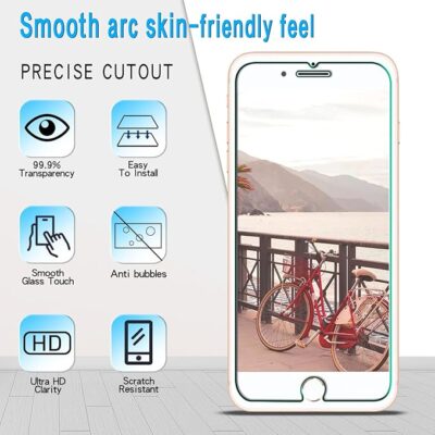Full Glue Tempered Glass Screen Protector for Apple iPhone 7 Plus – 9H Hardness, HD Clarity, Edge-to-Edge Adhesion Keep your iPhone 7 Plus display safe and crystal clear with this Full Glue Tempered Glass Screen Protector. Designed for edge-to-edge coverage with full-surface adhesive, it offers exceptional durability, touch sensitivity, and a flawless fit—perfect for everyday protection. Key Features: Made for iPhone 7 Plus (5.5") Precision-cut to perfectly fit the iPhone 7 Plus, including cutouts for the front camera, speaker, and home button. Full Glue Adhesion Features full-surface adhesive (not just around the edges) for maximum screen responsiveness, durability, and bubble-free installation. 9H Tempered Glass Hardness Strong protection against scratches, drops, and impacts from everyday use—keeps your screen looking like new. HD Crystal Clear Transparency Maintains original screen brightness, sharpness, and color accuracy for an optimal viewing experience. Smooth & Sensitive Touch Ultra-thin 0.33mm glass ensures responsive touch performance for typing, gaming, and swiping. Smudge & Fingerprint Resistant Oleophobic coating helps resist oils and fingerprints, keeping your screen clean and easy to wipe. Easy Application Includes an installation kit with everything you need for a clean, bubble-free application—no special tools required. Package Includes: 1x Full Glue Tempered Glass Screen Protector for iPhone 7 Plus 1x Wet Cleaning Wipe 1x Dry Cloth 1x Dust Removal Sticker 1x Installation Guide Full Coverage. Full Adhesion. Full Peace of Mind for Your iPhone 7 Plus.