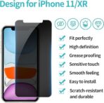 Apple iPhone XR Privacy Screen Protector – Anti-Spy Tempered Glass with Full HD Clarity and Touch Sensitivity Protect your screen and your privacy with our premium Apple iPhone XR Privacy Screen Protector. Designed with advanced anti-spy technology, this high-quality tempered glass blocks side-angle views, keeping your sensitive information hidden from strangers and onlookers. Whether you're using your phone on public transport, at school, or at work, your screen content remains visible only to you. Crafted with 9H hardness tempered glass, this screen protector defends against everyday hazards like scratches, scuffs, and minor drops. The ultra-thin 0.33mm design ensures full touchscreen responsiveness and maintains your iPhone XR’s original HD clarity, so your viewing experience stays flawless. An oleophobic coating resists fingerprints, oil, and smudges, keeping your screen cleaner and clearer. The protector is case-friendly and includes a full installation kit for bubble-free, easy application. Key Features: 🔐 Advanced Privacy Filter – Blocks side views beyond 30° to protect your screen from prying eyes 💎 9H Tempered Glass – Durable and scratch-resistant for everyday protection 🌟 HD Clarity & Ultra-Thin Design – Maintains vibrant display quality and touch accuracy 🧼 Smudge & Fingerprint Resistant – Oleophobic coating keeps your screen clean and easy to use 🧰 Easy Bubble-Free Installation – Includes cleaning kit, alignment frame, and dust removers 📱 Perfect Fit for iPhone XR – Precision laser-cut and compatible with most phone cases Perfect for anyone who values privacy and durability, the iPhone XR privacy screen protector delivers the ideal combination of screen defense and data protection.
