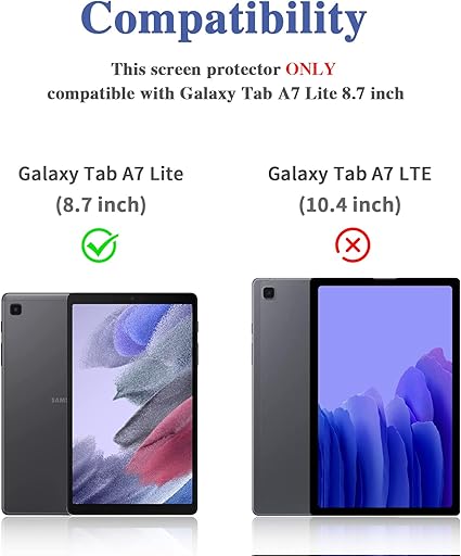 Samsung Galaxy Tab A7 Lite standard screen protector
